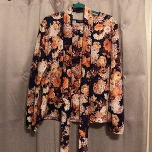 Navy Floral Kaylee Top